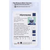 Julius Peppers Carolina Panthers Autographed 2002 Topps Finest #77 Beckett Fanatics Witnessed Authenticated Rookie Card