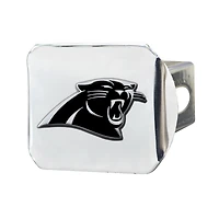 Cache-attelage chromé des Panthers de la Caroline avec logo de marque