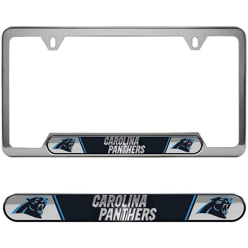Cadre de plaque d'immatriculation en relief des Carolina Panthers