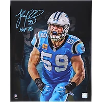 Luke Kuechly Carolina Panthers Autographed 16" x 20" Celebration Scream Spotlight Photograph with "HOF 26" Inscription