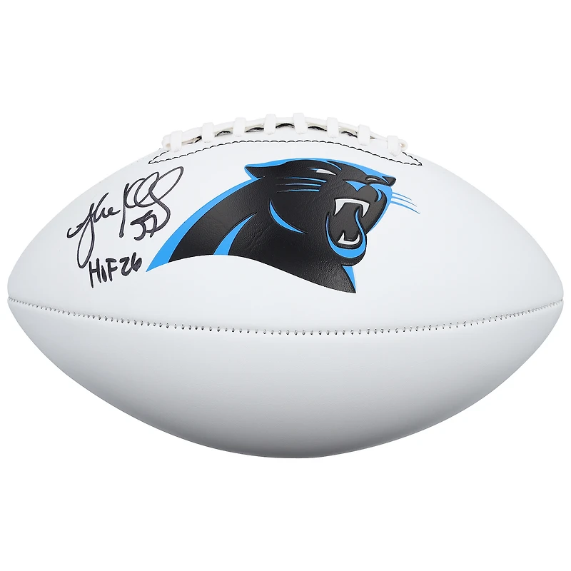 Luke Kuechly Carolina Panthers Autographed Franklin White Panel Football with "HOF 26" Inscription