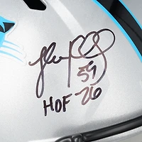Casque réplique Riddell Speed ​​autographié par Luke Kuechly des Panthers de la Caroline avec inscription « HOF 26 »