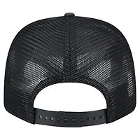 Men's New Era  Navy/Black Carolina Panthers Adventure Drinks Pattern 9SEVENTY Stretch-Snap Hat