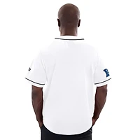 Men's Starter  White Carolina Panthers Relay Full-Button Baseball Jersey