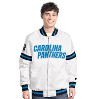 Veste universitaire blanche à boutons-pression Scout des Carolina Panthers Starter pour homme