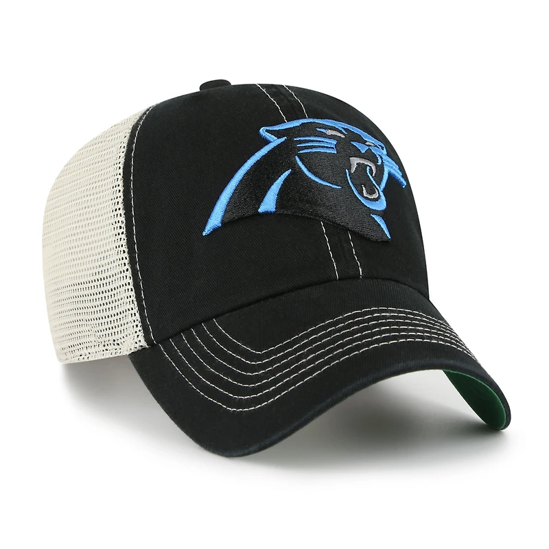 Men's '47  Black/Natural Carolina Panthers Trawler Trucker Clean Up Adjustable Hat