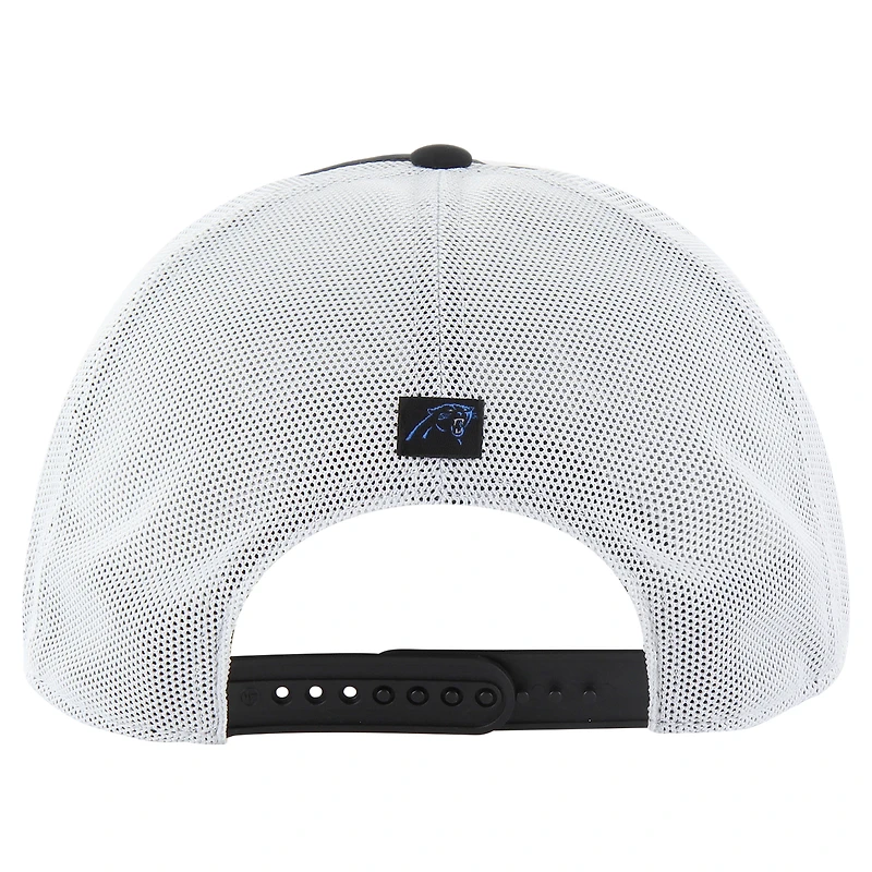 Men's '47 Black/White Carolina Panthers Downburst Relaxed Hitch Trucker Adjustable Hat