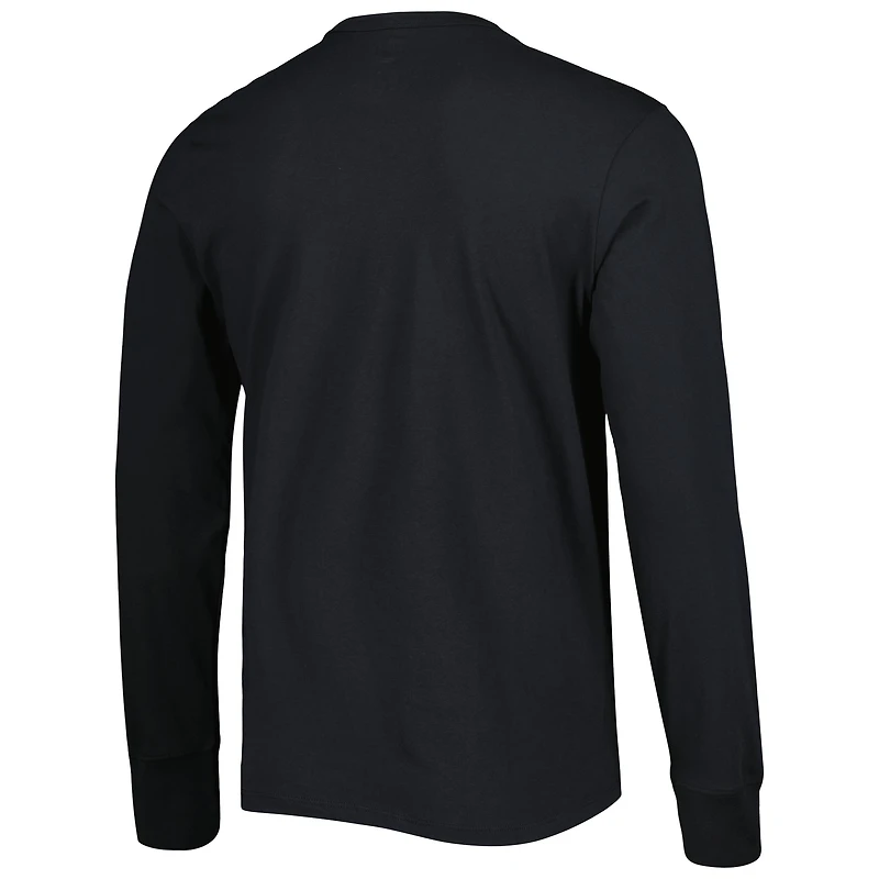 T-shirt à manches longues pour homme '47 Black Carolina Panthers Brand Wide Out Franklin