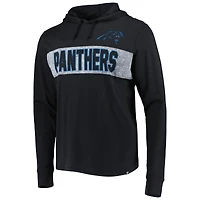 '47 Black Carolina Panthers Field Franklin T-shirt à capuche manches longues pour homme