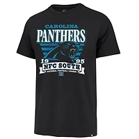 Men's '47 Black Carolina Panthers Stripe Splash Franklin T-Shirt