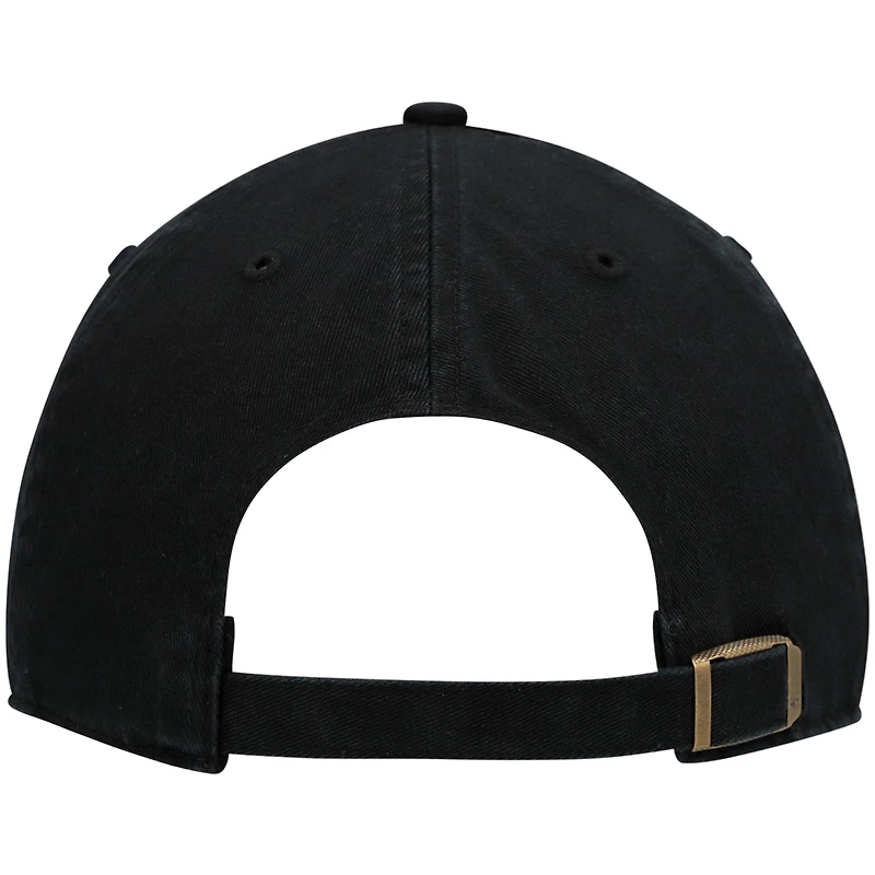 Men's '47 Black Carolina Panthers Team Tonal Clean Up Adjustable Hat