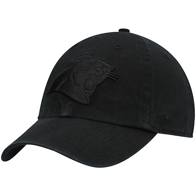Casquette réglable '47 Black Carolina Panthers Team Tonal Clean Up pour homme