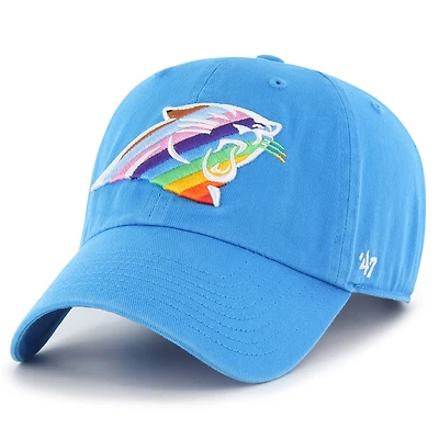 Casquette réglable '47 Blue Carolina Panthers Pride Clean Up pour homme