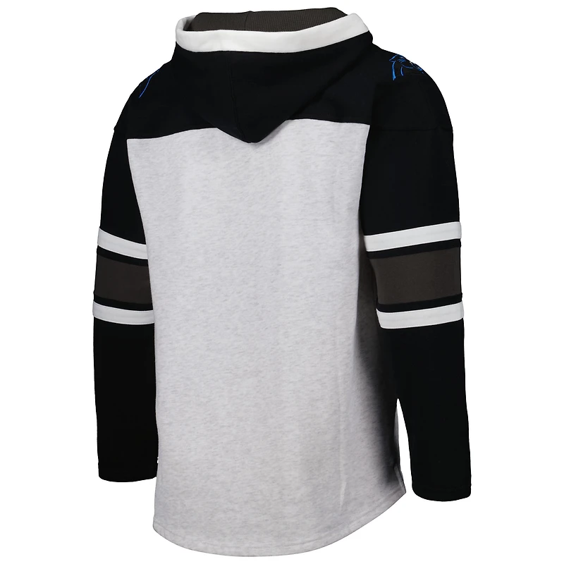 Chandail à capuchon lacets Gridiron des Panthers de la Caroline '47 pour hommes, gris chiné