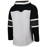 Chandail à capuchon lacets Gridiron des Panthers de la Caroline '47 pour hommes, gris chiné