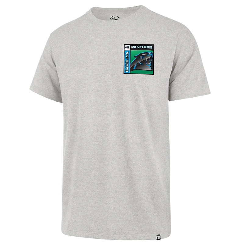 T-shirt Franklin gris chromé pour homme, modèle 1947, des Carolina Panthers