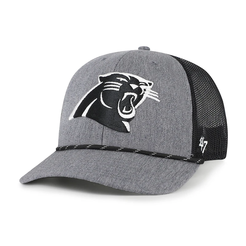 Casquette ajustable en corde de carbone des Carolina Panthers '47 pour homme, couleur anthracite chiné
