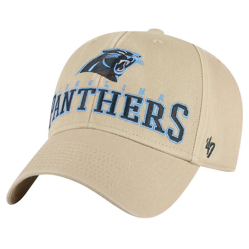 Men's '47 Khaki Carolina Panthers Powell MVP Adjustable Hat