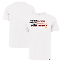 T-shirt Franklin avec inscription drapeau des Panthers de la Caroline blancs '47 pour hommes