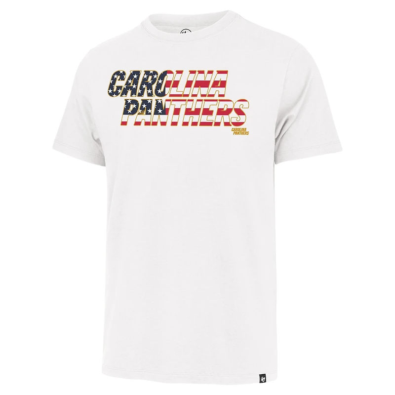 T-shirt Franklin avec inscription drapeau des Panthers de la Caroline blancs '47 pour hommes