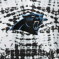 Men's Antigua Black Carolina Panthers Vivid Polo