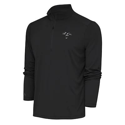Pull-over à fermeture éclair quart de tour pour homme, couleur anthracite, avec logo rétro des Carolina Panthers