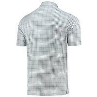 Men's Antigua Gray/Black Carolina Panthers Deliver Button-Down Polo