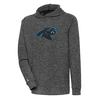 Sweat à capuche en chenille Absolute pour homme, coloris noir chiné, des Carolina Panthers