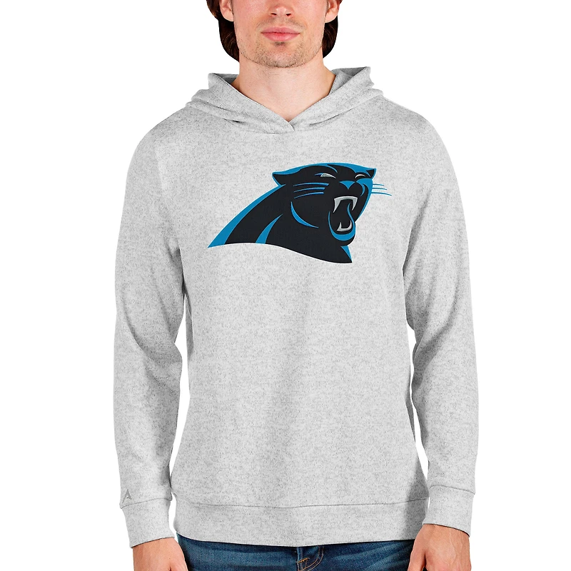 Sweat à capuche gris chiné Antigua pour homme des Carolina Panthers Team Absolute