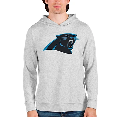Sweat à capuche gris chiné Antigua pour homme des Carolina Panthers Team Absolute