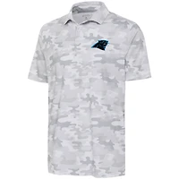 Men's Antigua White Carolina Panthers Collide Polo