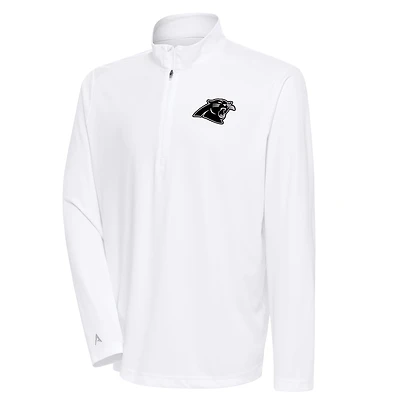 Haut à fermeture éclair quart de tour pour homme, logo métallique des Panthers la Caroline, blanc Antigua