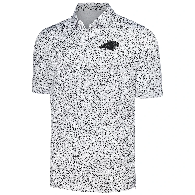 Men's Antigua White Carolina Panthers Motion Polo