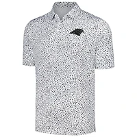 Men's Antigua White Carolina Panthers Motion Polo