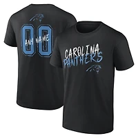 Men's  Black Carolina Panthers Hustle Personalized Name & Number T-Shirt
