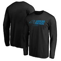Men's  Black Carolina Panthers Team Lockup Long Sleeve T-Shirt