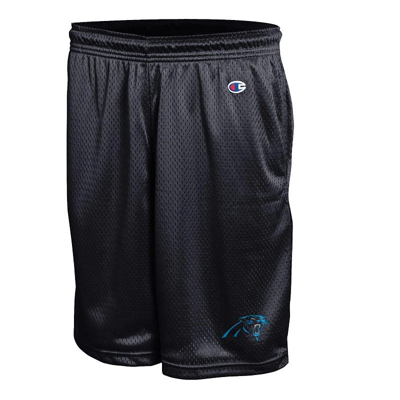 Men's Champion Black Carolina Panthers Classic Mesh Shorts