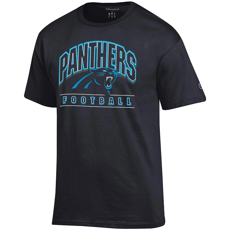 T-shirt de football américain Champion Black Carolina Panthers pour homme