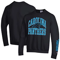 Men's Champion  Black Carolina Panthers Powerblend Fleece Sweatshirt