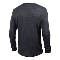 T-shirt à manches longues Champion pour homme, noir chiné, Carolina Panthers, Ultimate Tri-Blend