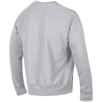Men's Champion  Heather Gray Carolina Panthers Reverse Weave Fleece Pullover Sweatshirt