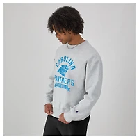 Men's Champion  Heather Gray Carolina Panthers Reverse Weave Fleece Pullover Sweatshirt