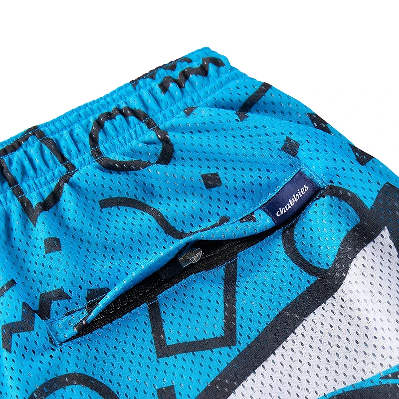 Short en maille bleu Chubbies Carolina Panthers pour homme