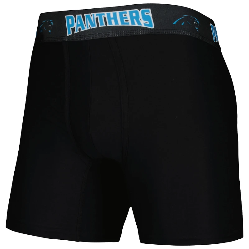 Ensemble de 2 boxers pour hommes Concepts Sport Noir/Bleu Carolina Panthers