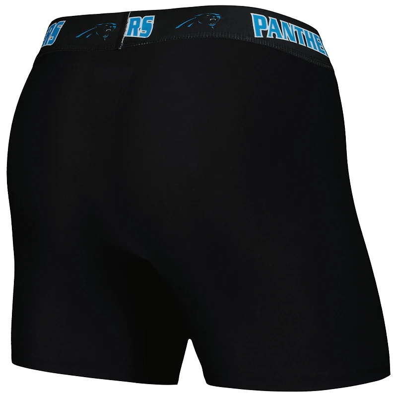 Ensemble de 2 boxers pour hommes Concepts Sport Noir/Bleu Carolina Panthers