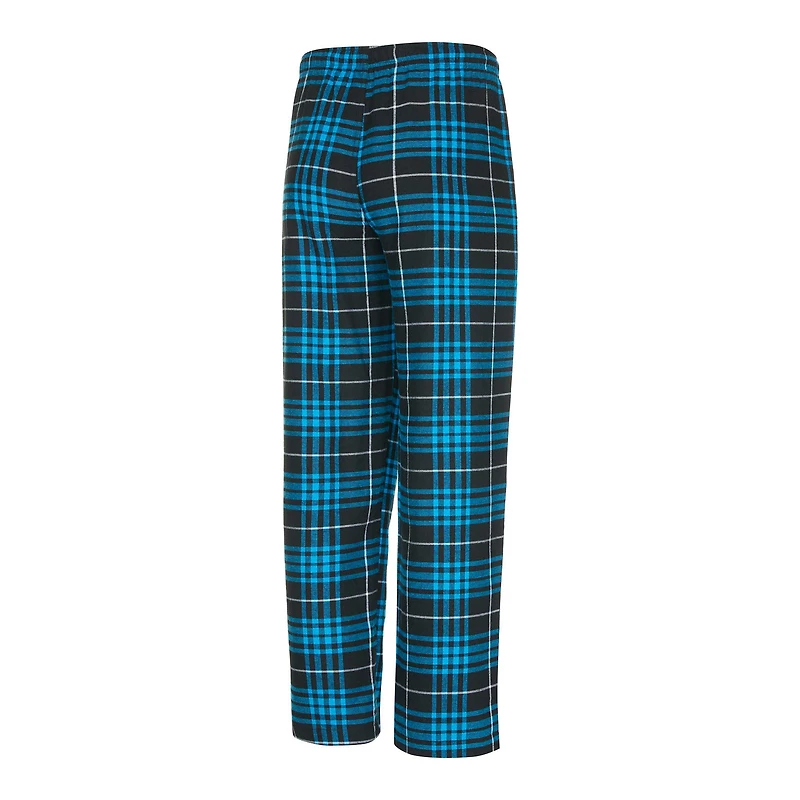 Men's Concepts Sport  Black/Blue Carolina Panthers Vector Top & Flannel Pants Sleep Set