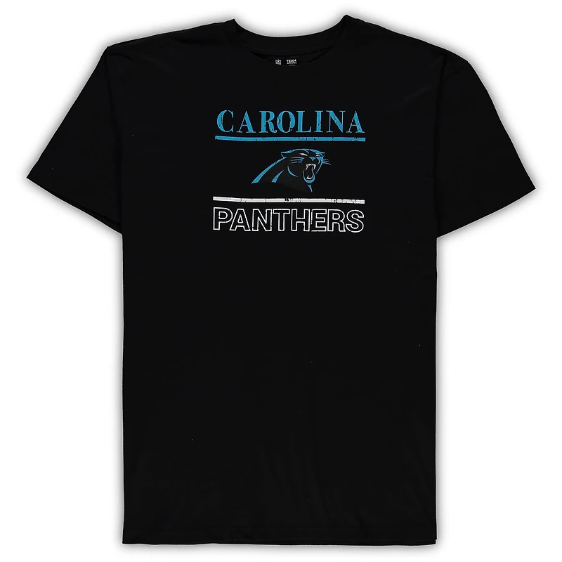 Ensemble de nuit pour homme Concepts Sport Black Carolina Panthers, haut et pantalon Lodge, grande taille