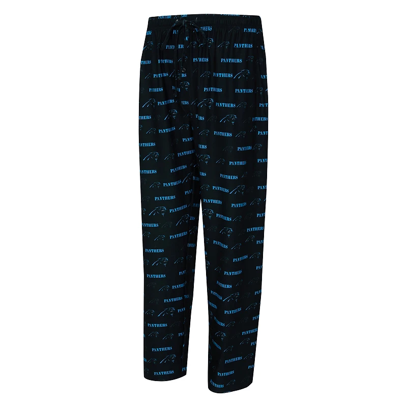 Pantalon Concepts Sport noir à imprimé mosaïque des Carolina Panthers pour homme