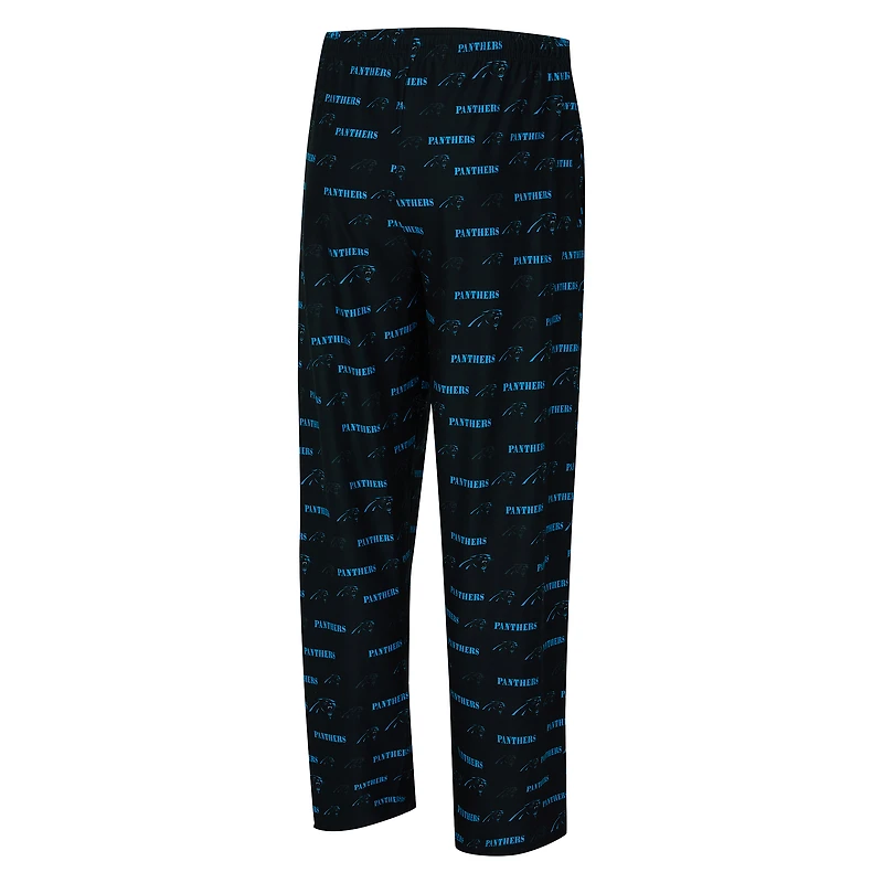 Pantalon Concepts Sport noir à imprimé mosaïque des Carolina Panthers pour homme