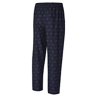 Pantalon en tricot noir Record All Over Carolina Panthers de Concepts Sport pour hommes